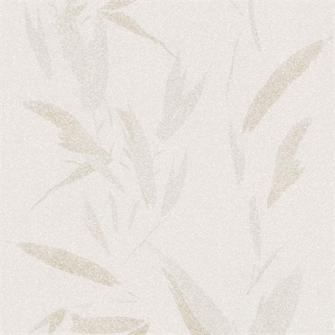 Kaiya Cream Leaves Wallpaper