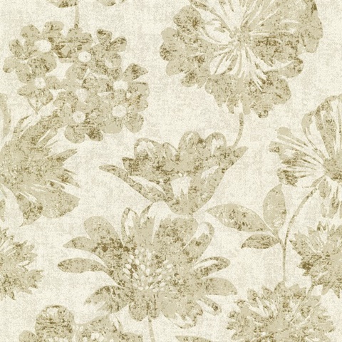 Kala Gold Floral Wallpaper