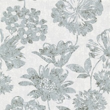 Kala Light Blue Floral Wallpaper