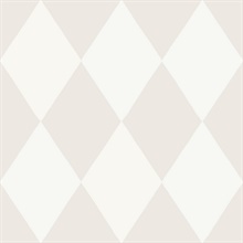 Kalas Light Grey Block Print Diamond Wallpaper