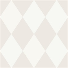 Kalas Light Grey Block Print Diamond Wallpaper