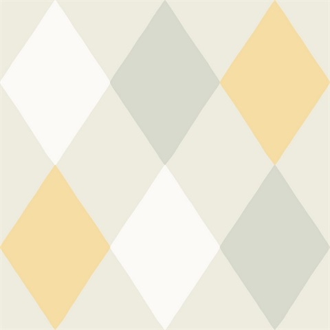 Kalas Pastel Block Print Diamond Wallpaper