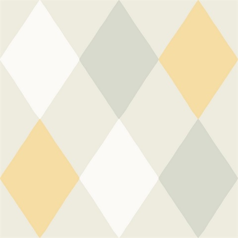 Kalas Pastel Block Print Diamond Wallpaper