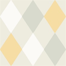 Kalas Pastel Block Print Diamond Wallpaper