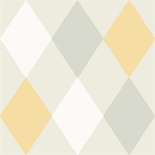 Kalas Pastel Block Print Diamond Wallpaper