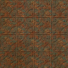 Kaleidoscope Ceiling Panels Copper Patina