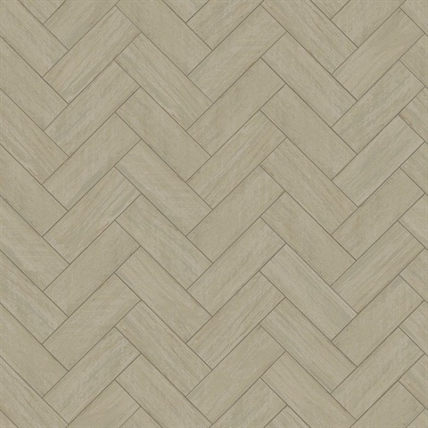 Kaliko Green Wood Textured Herringbone Wallpaper