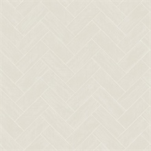 Kaliko Light Grey Wood Textured Herringbone Wallpaper