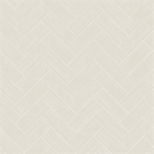 Kaliko Light Grey Wood Textured Herringbone Wallpaper