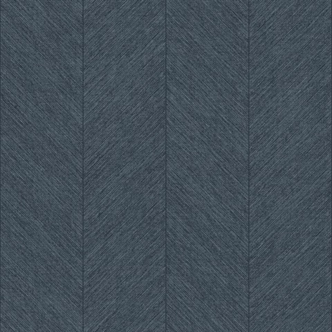 Kallam Indigo Chevron Wallpaper