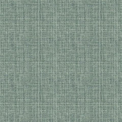 Kantera Green Faux Fabric Weave Texture Wallpaper