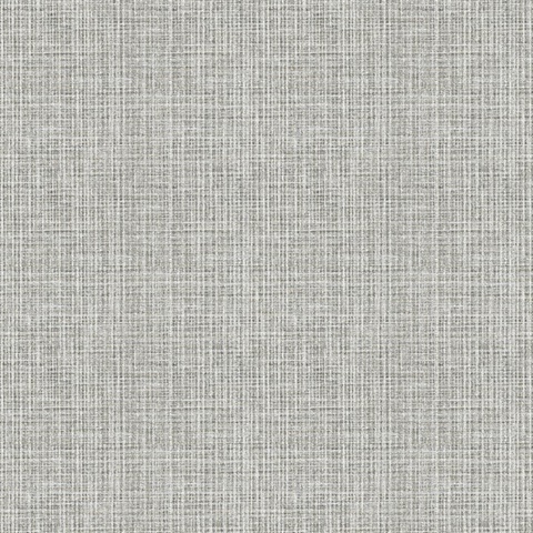 Kantera Grey Faux Fabric Weave Texture Wallpaper