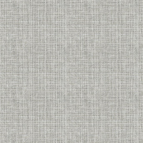 Kantera Grey Faux Fabric Weave Texture Wallpaper