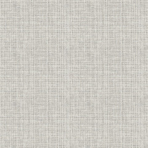 Kantera Light Grey Faux Fabric Weave Texture Wallpaper