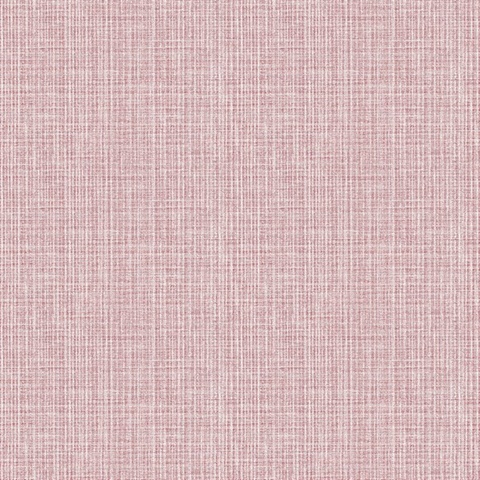 Kantera Pink Faux Fabric Weave Texture Wallpaper