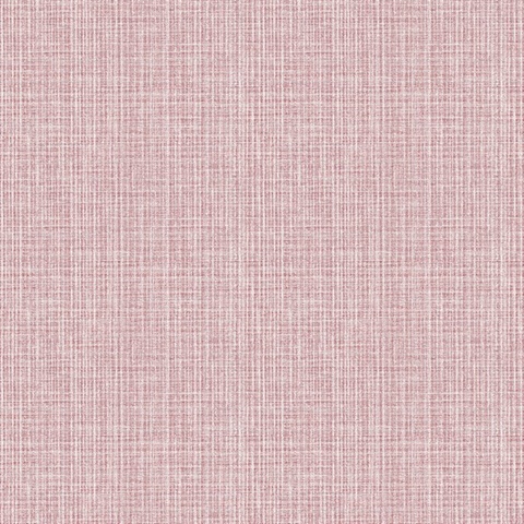 Kantera Pink Faux Fabric Weave Texture Wallpaper