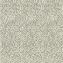 Karachi Light Blue Wooden Damask Wallpaper