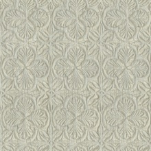 Karachi Light Blue Wooden Damask Wallpaper