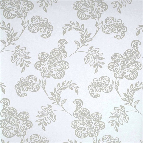 Karimah Light Blue Jacobean Wallpaper