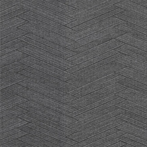 Karma Charcoal Herringhone Weave