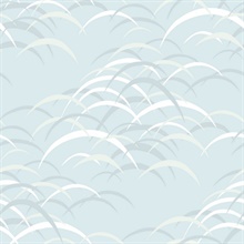 Kasia Sky Blue Abstract Textured Canvas Arch Wallpaper