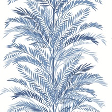Keana Palm Botanical Coastal Blue Peel and Stick Wallpaper