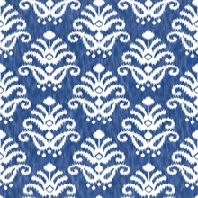 Keaton Blue Faded Medallion Wallpaper