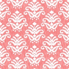 Keaton Coral Faded Medallion Wallpaper