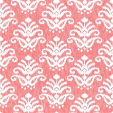 Keaton Coral Faded Medallion Wallpaper