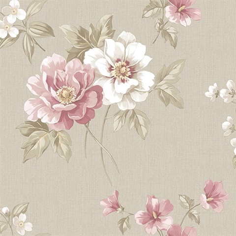 Keighley Pink Floral Wallpaper