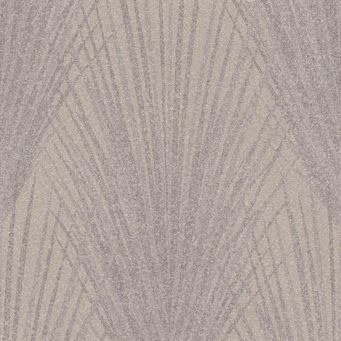 Keina Dark Beige Faded Palm Leaves Wallpaper