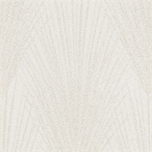 Keina Taupe Faded Palm Leaves Wallpaper