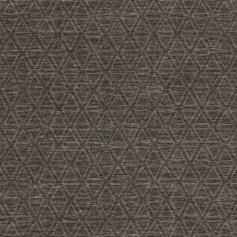 Kelce Charcoal Geometric Faux Grasscloth Wallpaper