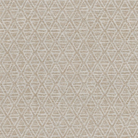 Kelce Gold Geometric Faux Grasscloth Wallpaper