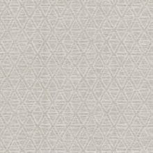 Kelce Silver Geometric Faux Grasscloth Wallpaper