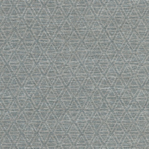 Kelce Slate Geometric Faux Grasscloth Wallpaper