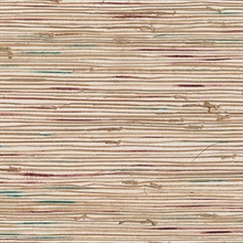 Ken Khaki Grasscloth Wallpaper