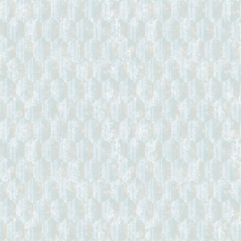 Kendall Light Blue Geometric Wallpaper