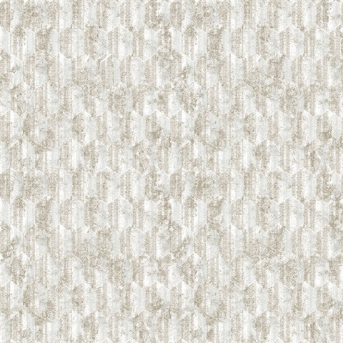 Kendall Off-White Geometric Wallpaper