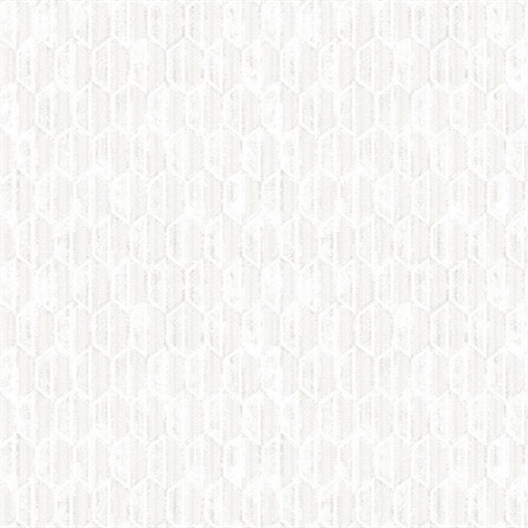 Kendall Off-White Honeycomb Geometric Wallpaper