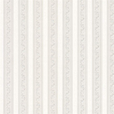 Kendra Platinum Scrolling Stripe