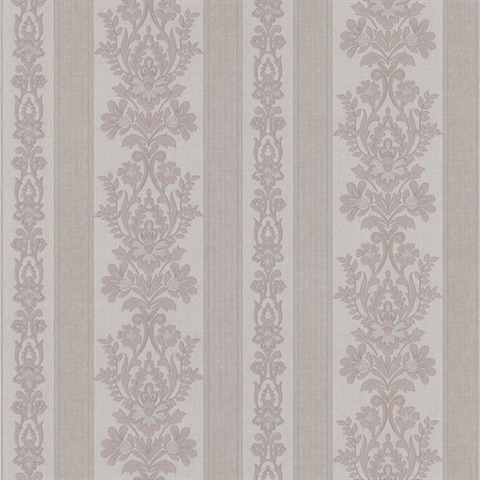 Kensington Mauve Damask Stripe