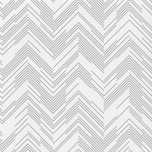 Kian Charcoal Modern Chevron 54" Commercial Grade Wallpaper