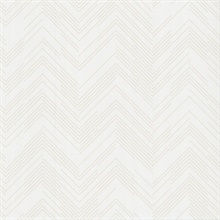 Kian Ivory Modern Chevron 54" Commercial Grade Wallpaper