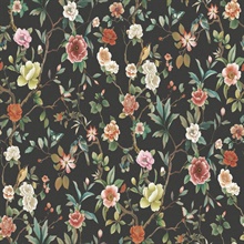 Kimora's Garden Black Floral Branch Wallpaper