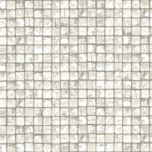 Kingsley Off-White Metallic Textured TilesWallpaper