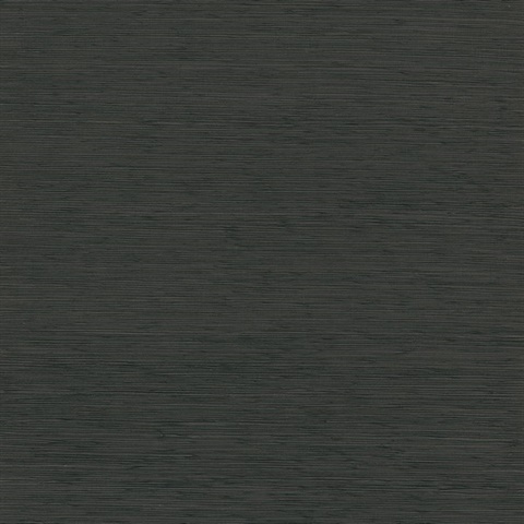 Kira Charcoal Blue Hemp Grasscloth Wallpaper