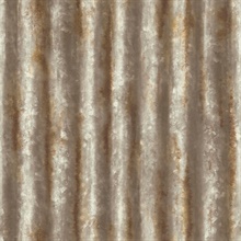 Kirkland Rust Corrugated Metal Wallpaper