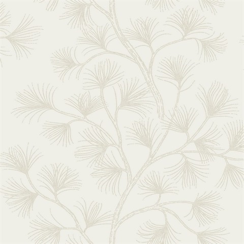 Kismine Beige Botanical Trail Wallpaper