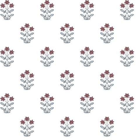 Kit Red Floral Wallpaper